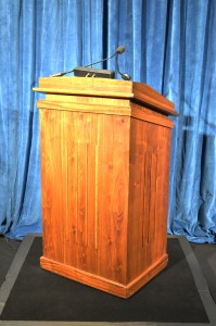 Adjustable Wood Lectern (AV Equipment Rental)