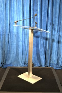 Toast Lectern Silver (AV Equipment Rental)